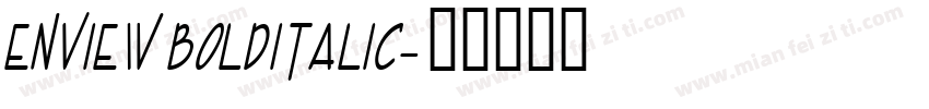 Enview BoldItalic字体转换